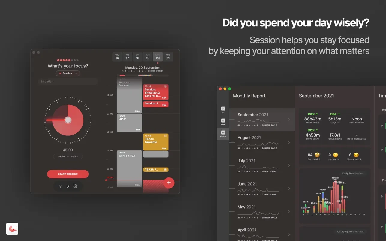 Session Pomodoro Focus Timer screenshot 1